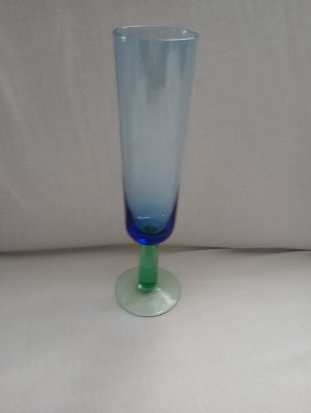 Dansk Erica Scandanavian Tall Blue & Green Champagne Flute